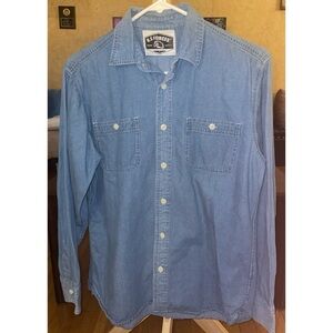 US Forces Men Denim Button Down Shirt